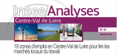 19 zones d'emploi en Centre-Val de Loire pour lire les marchés locaux du travail