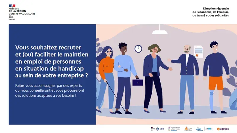 Couverture brochure d'information emploi personne en situation de handicap 