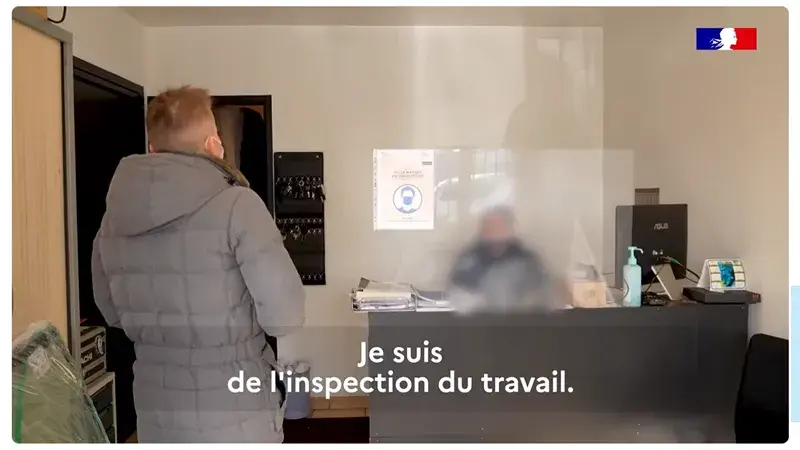 capture écran  webserie sur l'inspection du travail